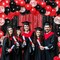 137 Pcs Black Red Party Decorations with 4 Sequin Backdrop Curtain 133 Balloon Arch Kit 2025 Graduation Decorations Birthday Party Photo Backdrop for Wedding Anniversary Decor